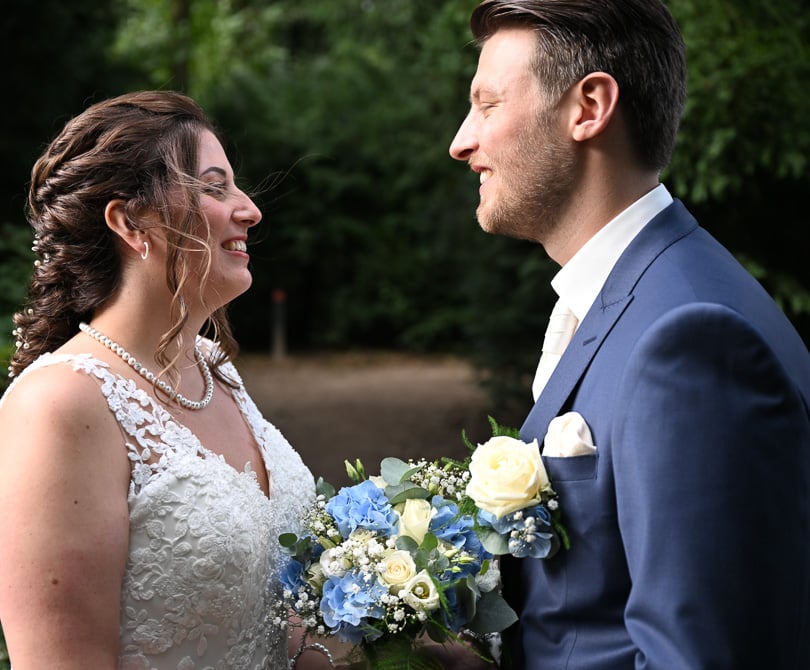 Portrait wedding couple