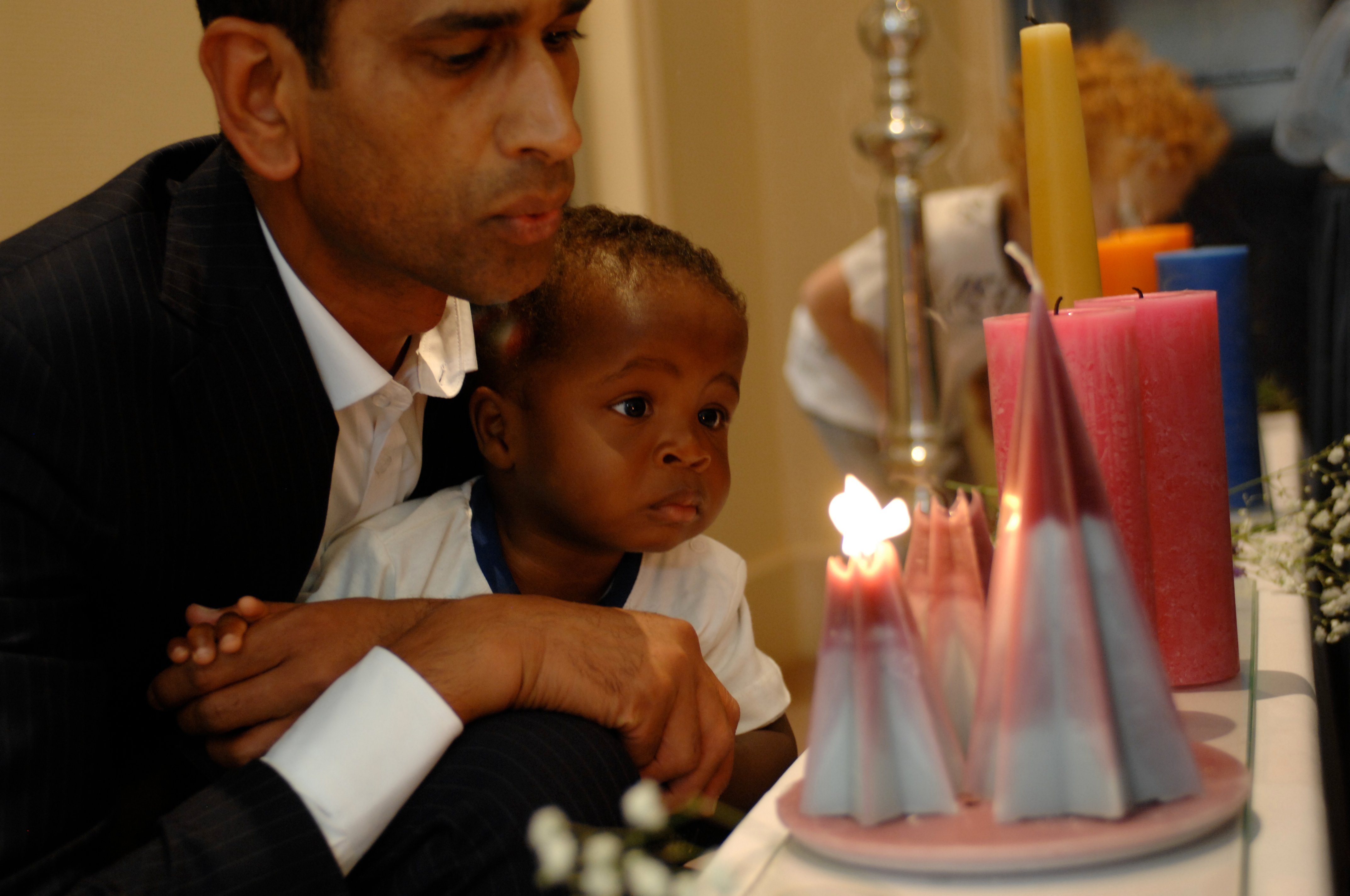 Funeral blowing candle
