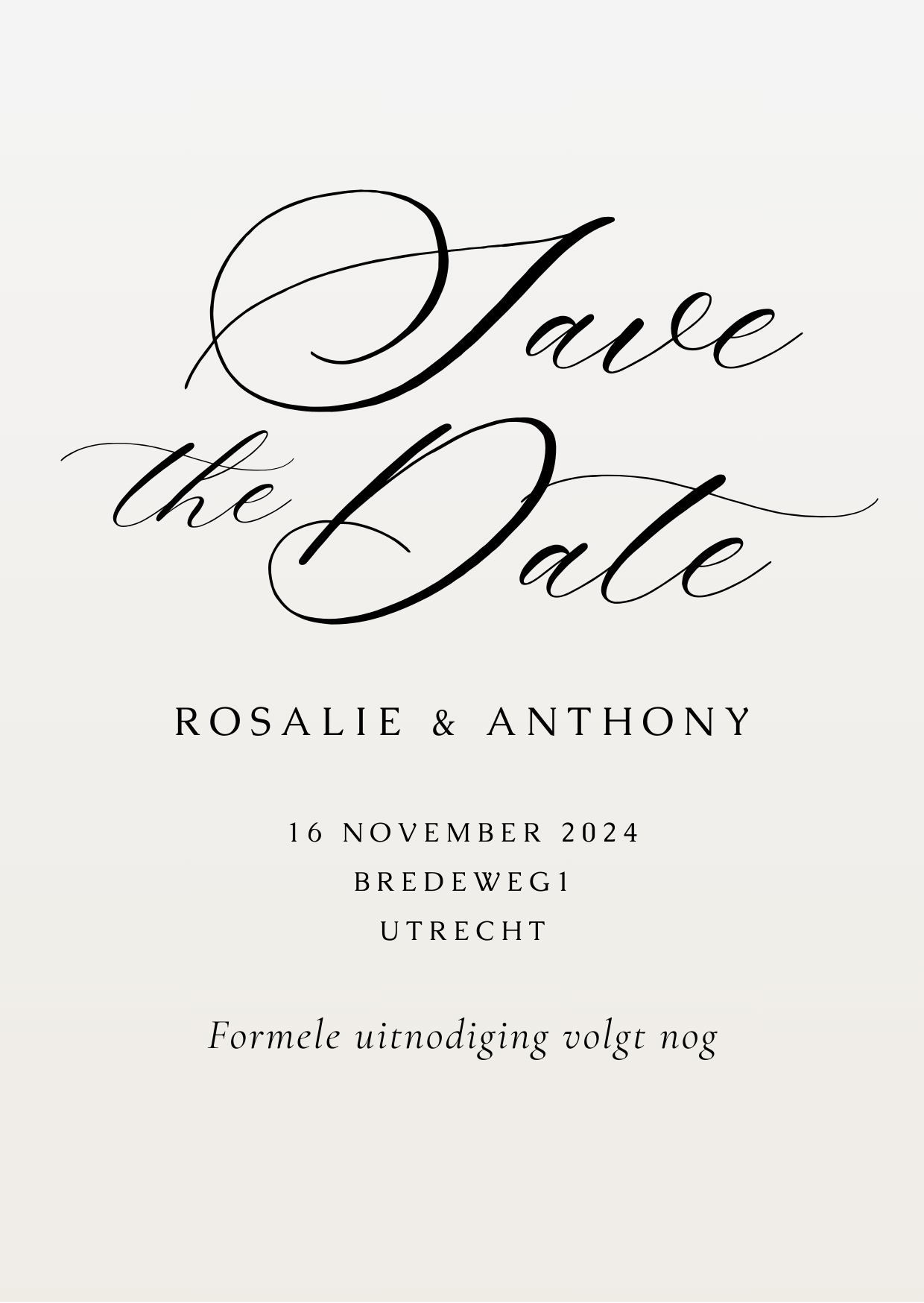 Digitale uitnodingskaart Save the Date Huwelijk PICS