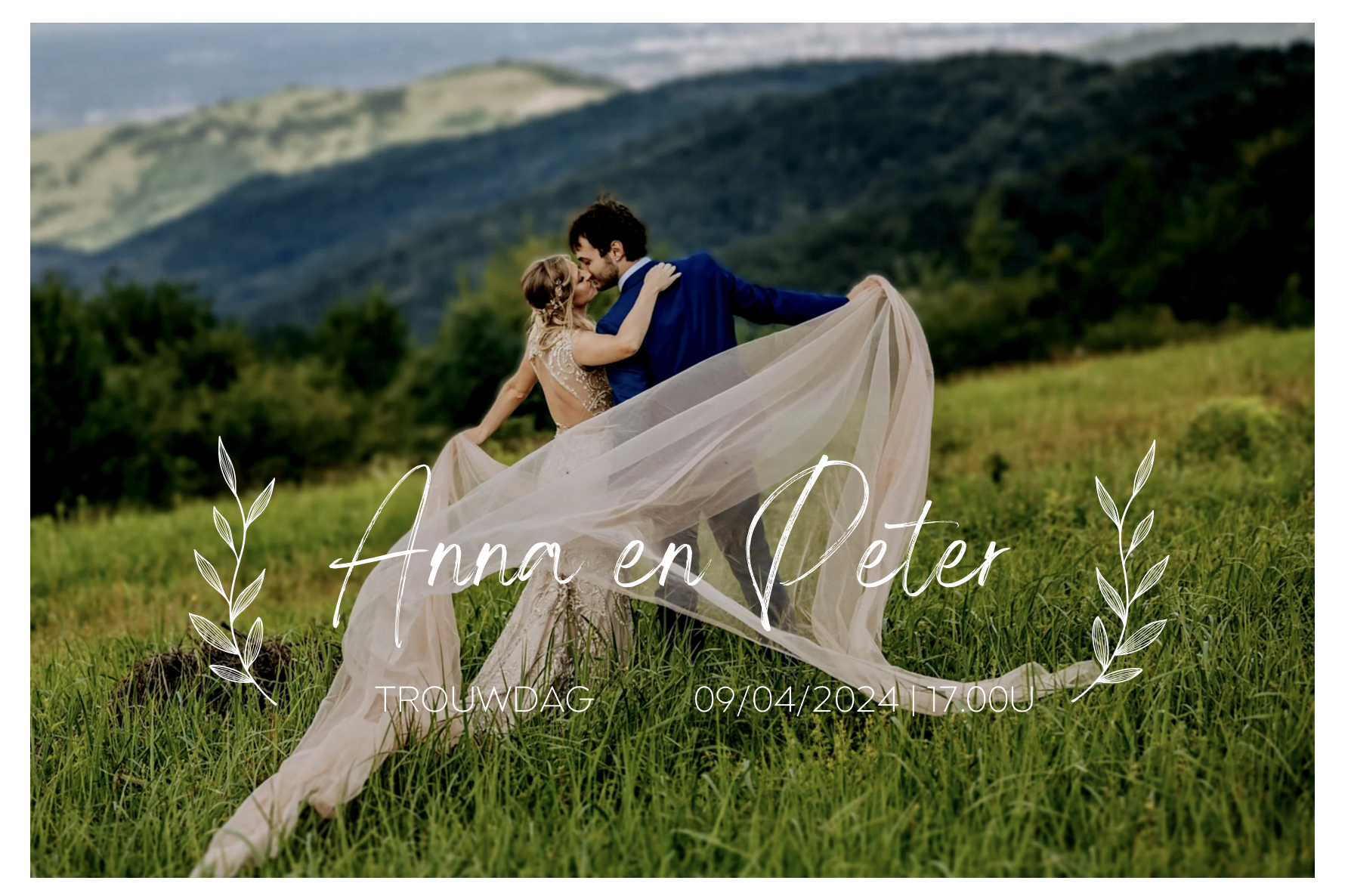 Save the date huwelijksuitnodiging PICS